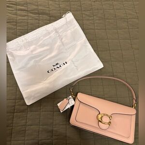 Authentic Coach Tabby Shoulder Bag In Glove Tanned Leather - Cream Pink NWT